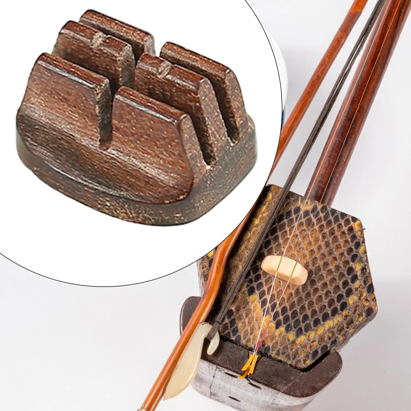 Chinese Erhu Bridge, Wood Instrument Bridge, Replacements Erhu String Code, Violin Wooden Bridge for Violin Chinese Erhu Accs