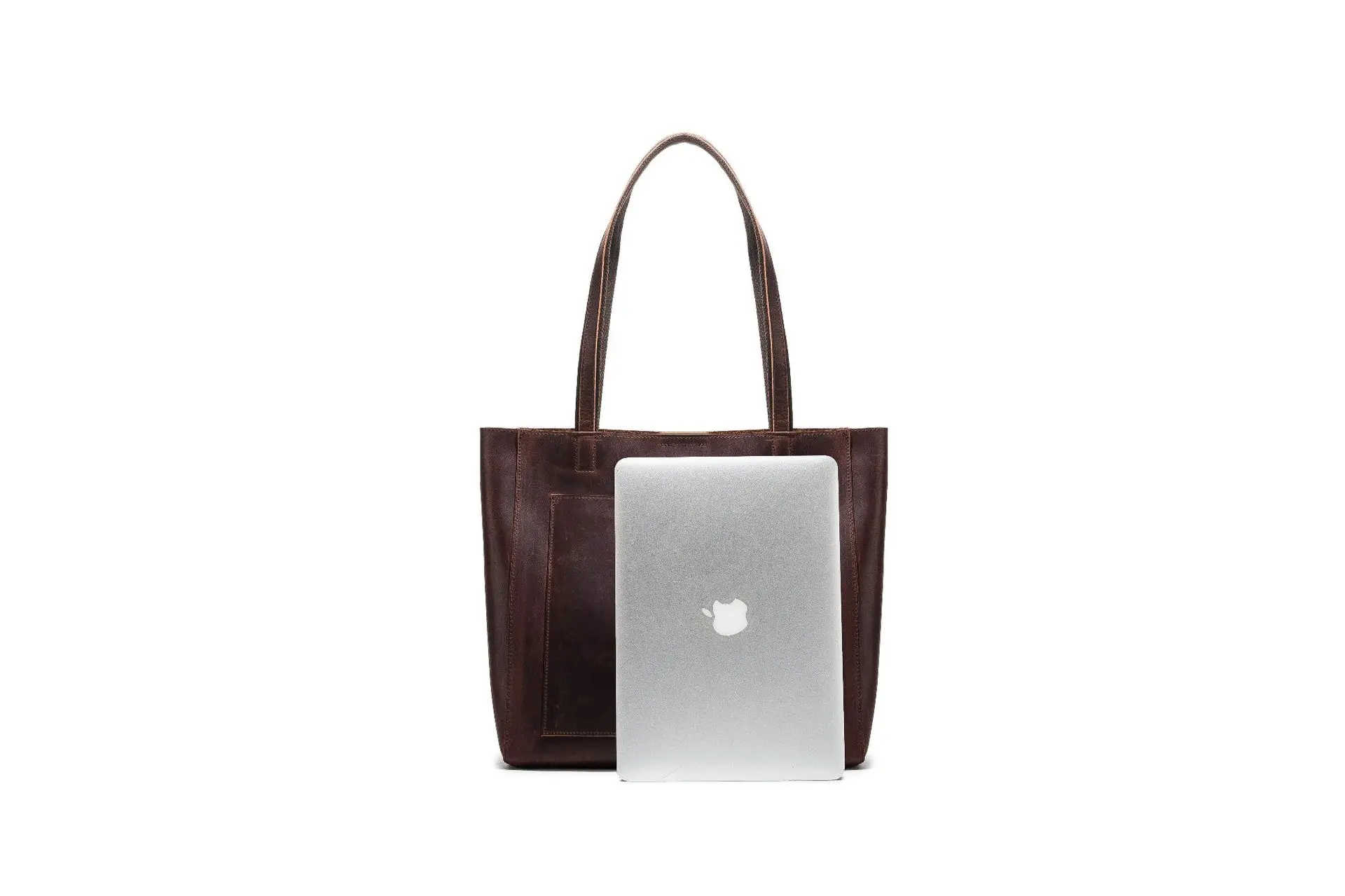 Vintage Crazy Horse Leather Tote Bag Men's Genuine Leather Large Capacity Shopping Bag Classic Computer Bag
