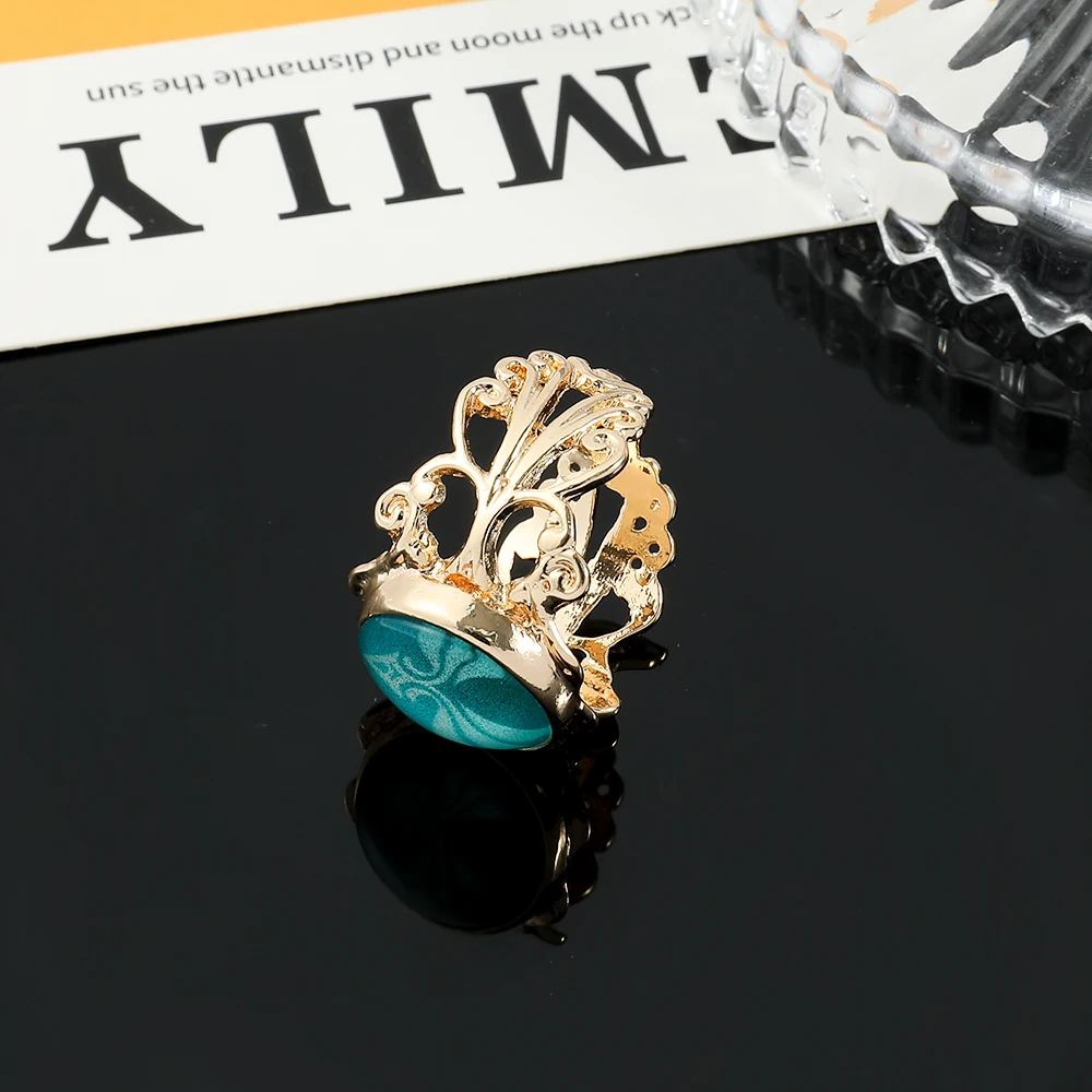 Anime Luminous Genshin Impact Vision Ring God's Eye Open Ring for Men Women Adjustable Finger Jewelry Birthday Gift 4