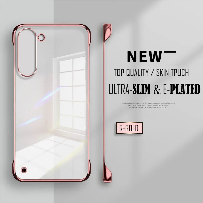 Transparent Slim Frameless Phone Case with Enhanced Back Protection