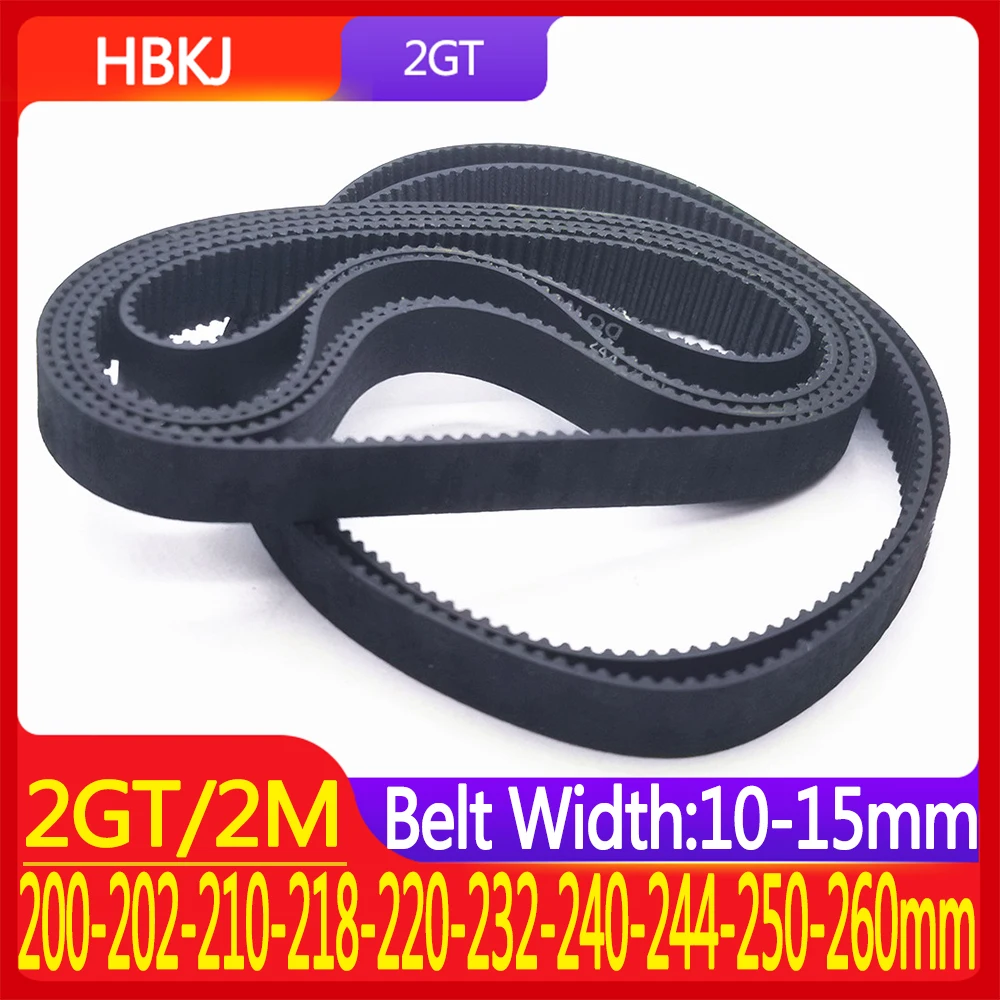 

Резиновый ремень грм 2GT, длина линии 200, 202, 210, 218, 220, 232, 240, 244, 250, 260 мм, ширина ремня 10/15 мм для 3d-принтера