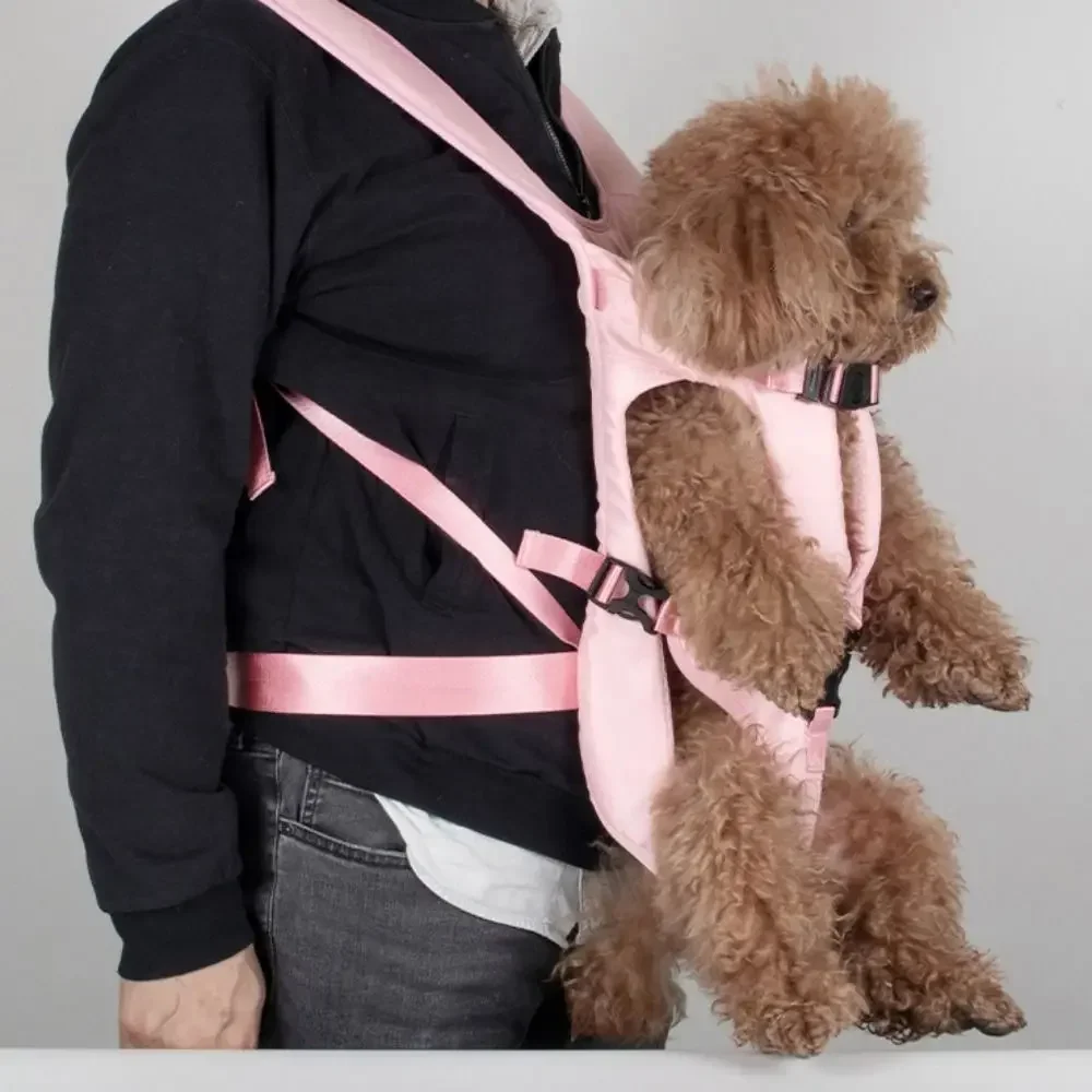 Hands Free Pet Front Backpacks Oxford Adjustable Dog Carrier Backpacks Breathable Puppy Carring Bags Dog Outgoing Bag Outdoor