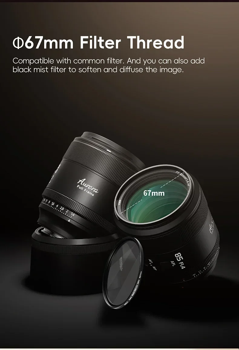 SIRUI Aurora 35mm 85mm F1.4 Auto Focus Camera Lens Telephoto Prime Portrait Lens