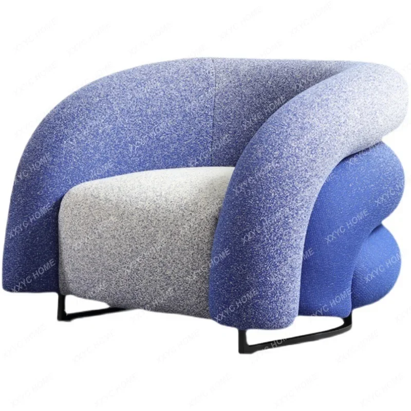 

Backrest Armchair Balcony Chair Subnet Red Fabric Gradient Single Sofa