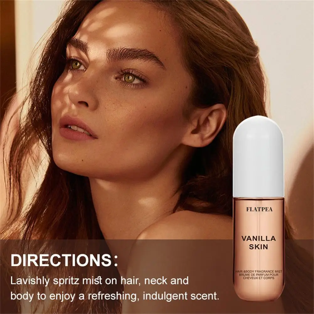 50ml Coconut Vanilla Skin Body Mist Vanilla Essential Oil Skin Long-Lasting Hair Body Fragrance Mist Spray Women