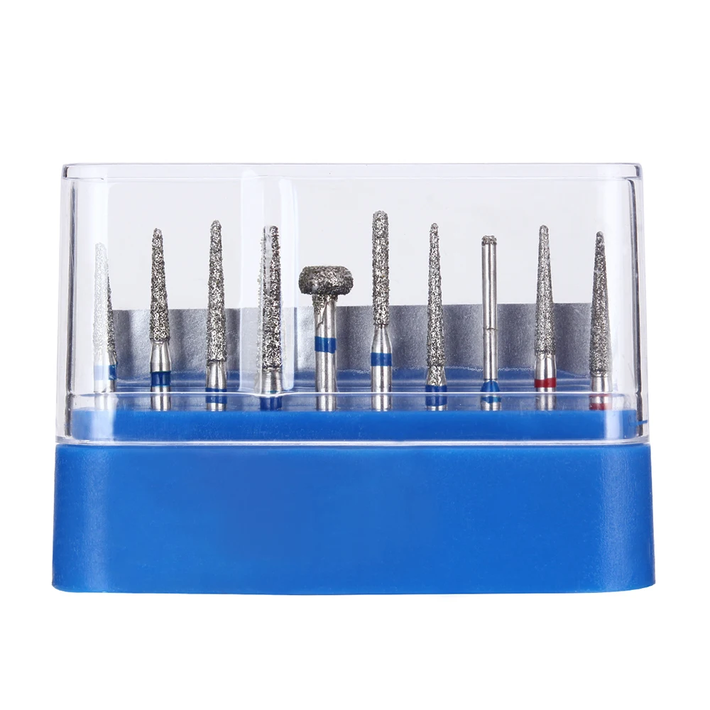AZDENT 10 stücke Dental High Speed Diamant Bohrer Set Zahnmedizin Zahn Krone Inlay Vorbereitung Bohrer Polieren Werkzeuge Zahnmedizin Accessori – Detail 3