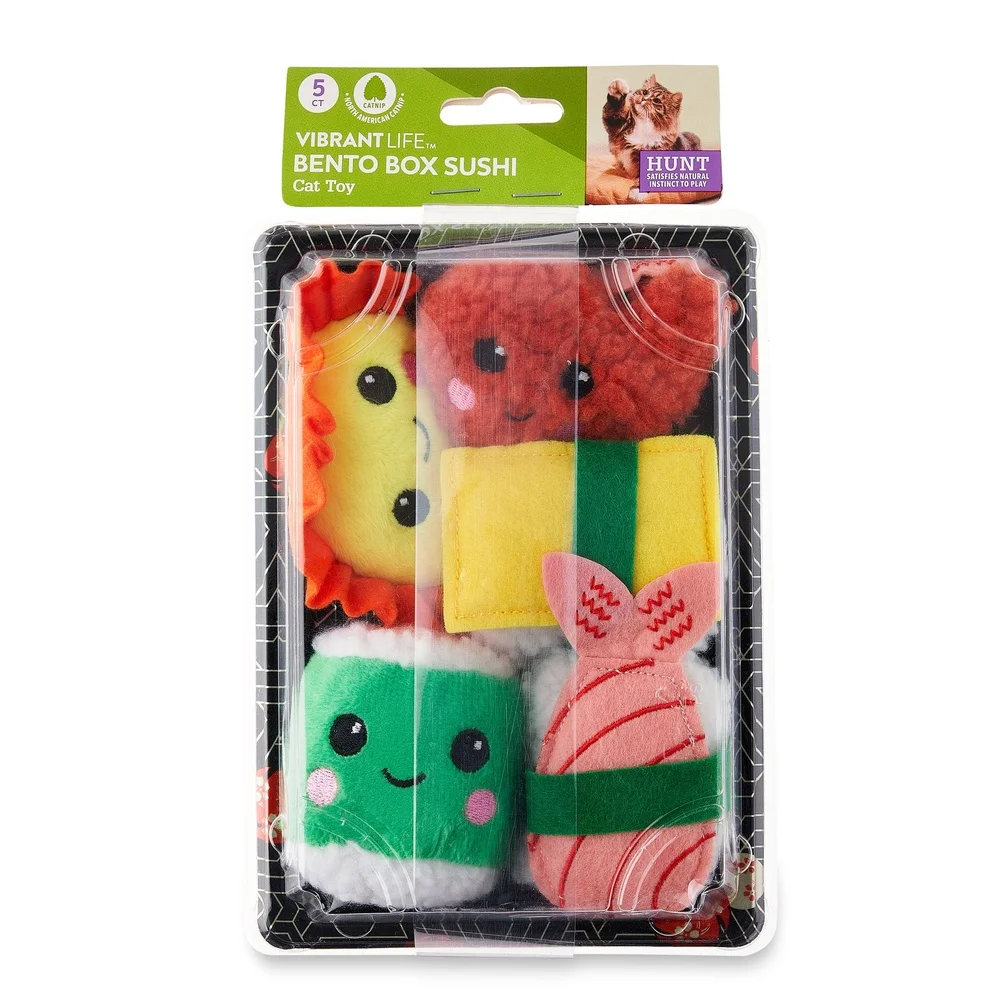 CaCatnip Sushi Bento Toy Set 4