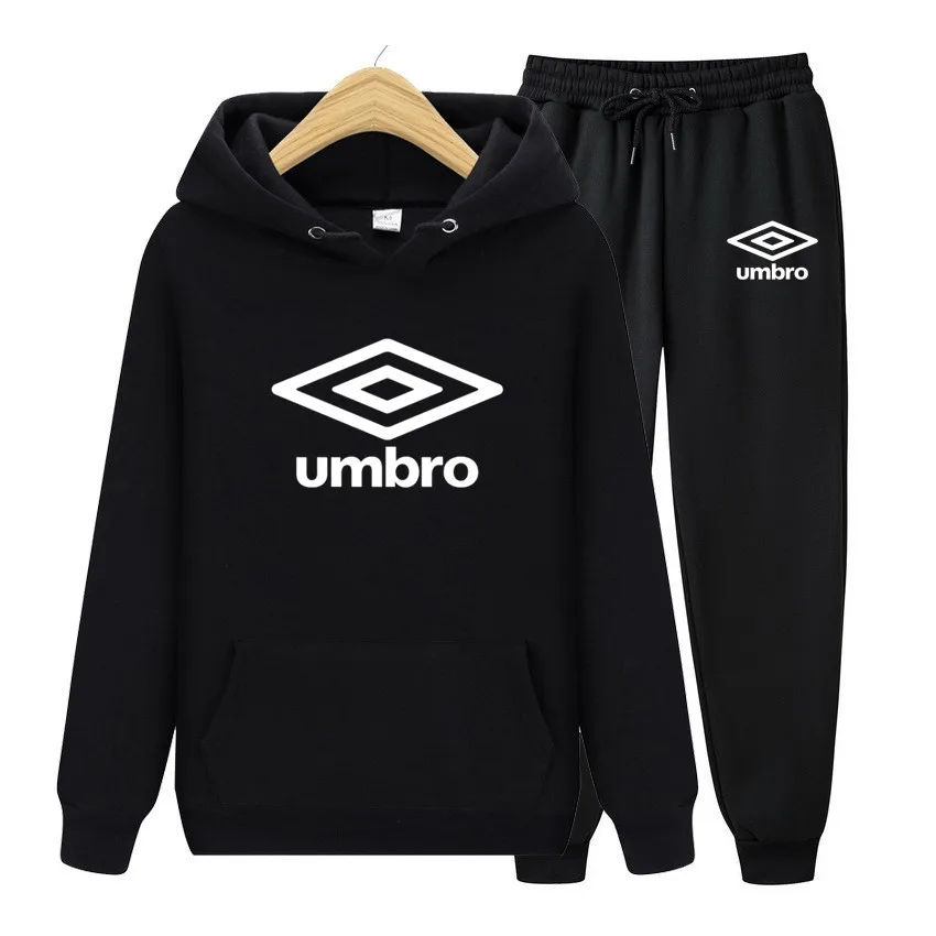 

Осенний костюм UMBRO 2023 года с толстовкой с капюшоном для мужчин и женщин, уличная одежда, повседневная одежда, толстовки с принтом для бега и спортивные штаны, комплекты из двух предметов