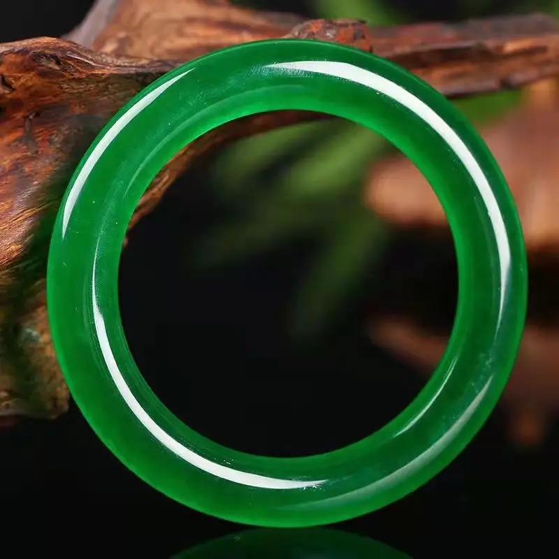100%Super A Goods Natural Jade Bracelet Exquisite Ice Species Boutique Hand Decoration Accessories Crafts Bangles Jewelry Gifts