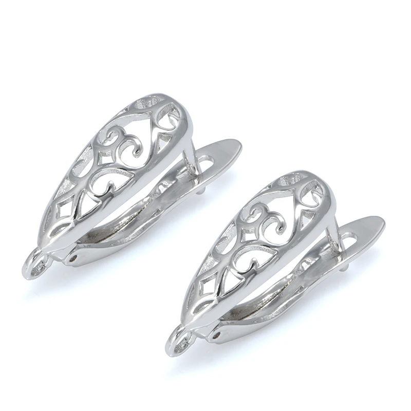 Hypoallergenic Earring Hooks 18K Gold/Rhodium Plated DIY Earwires Jewellery Findings 1 Pair