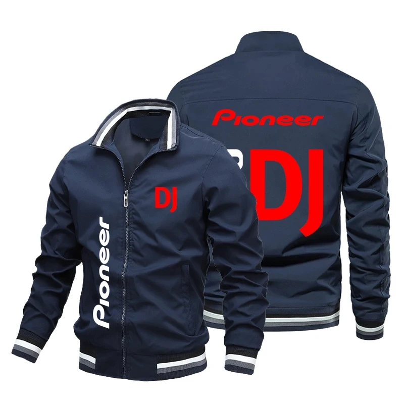 24 Year Leisure Spring and Autumn Men's Polo Collar Standing Neck Zipper Casual Printed Jacket