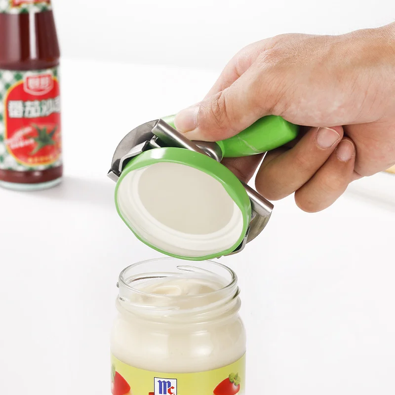 Effortless cap opening tool, glass can, stainless steel cap opening tool