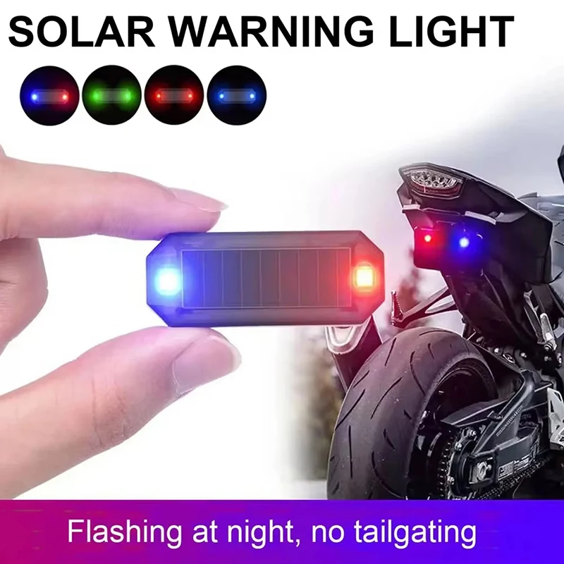 Solar Powered Car Warning Light Night Security