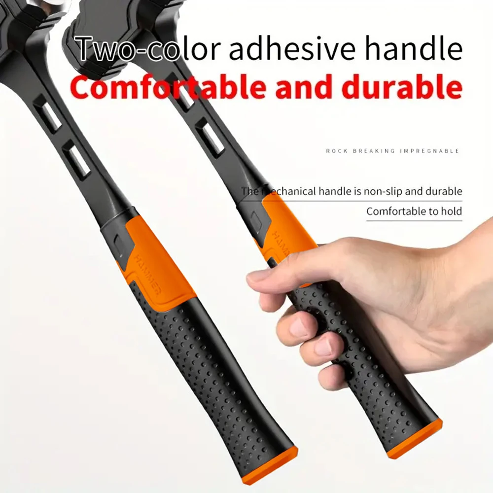Heavy-Duty Octagon Hammer with Soft Grip for Construction and Demolition