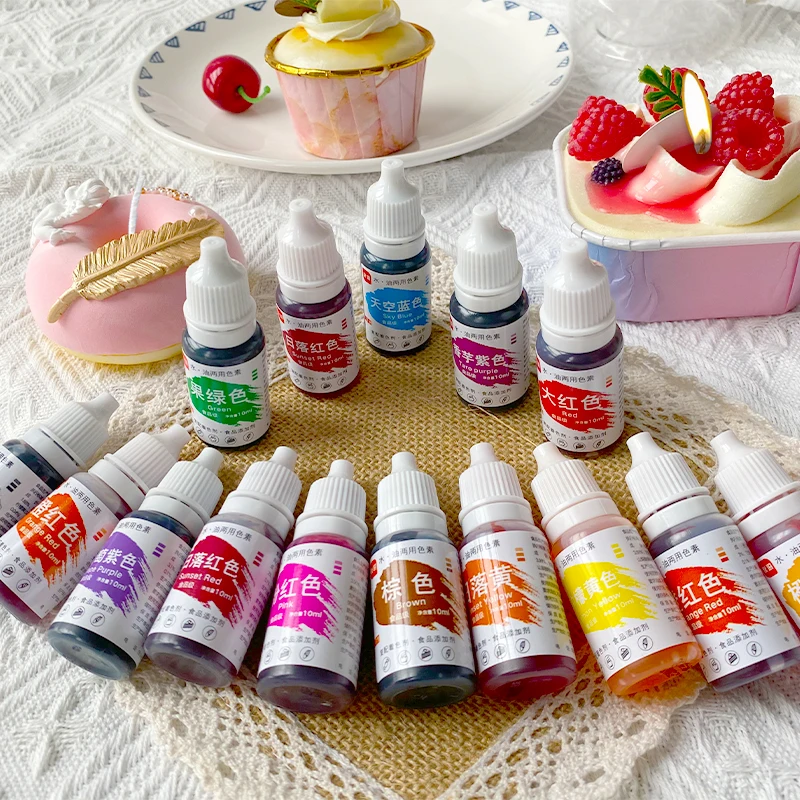 Candle Dyes Kit Candle Dyes Pigment 10ml DIY Candle Dye Liquid Resin Soap Pigments UV Epoxy Mold Colorant Jewelry Making Supplies Handmade Clay Resin Crafts