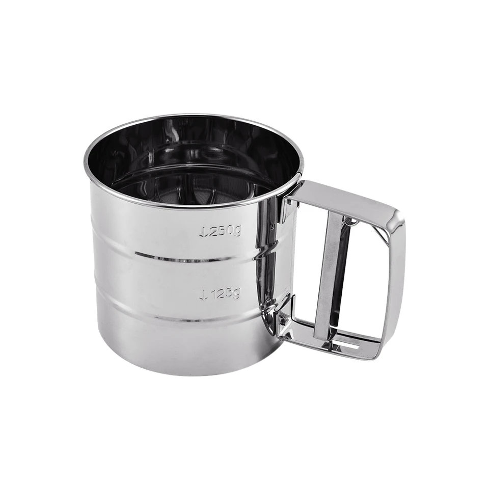 Agitatore per polvere in acciaio inossidabile da 1 pezzo, barattolo di sale e pepe riutilizzabile per spezie, contenitore per condimento da cucina, tazza per caffè con zucchero al cacao(M