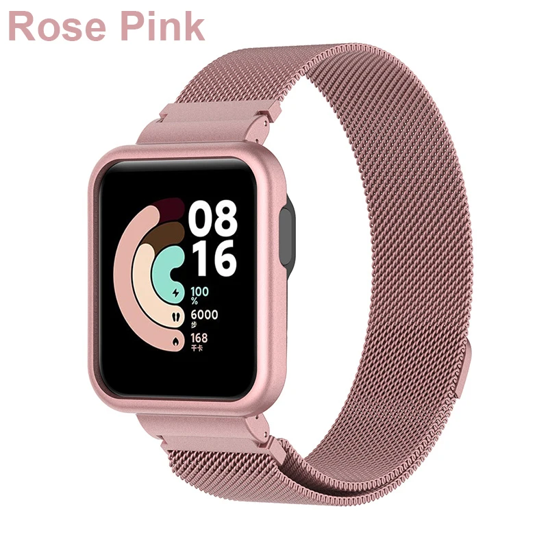 Magnetic Loop Metal Strap with Case Protector Bumper - Premium Replacement Bracelet