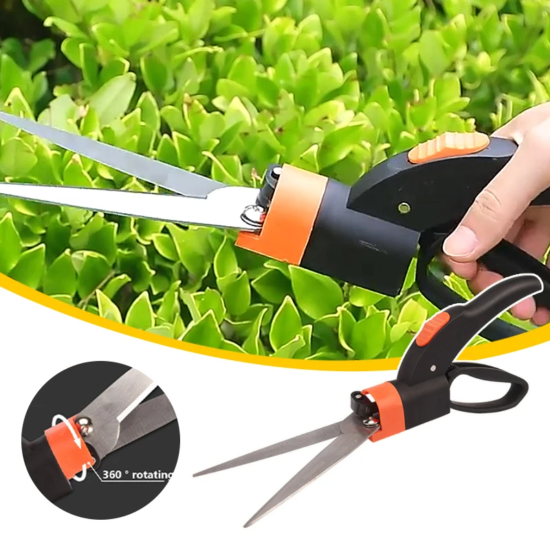 

Garden Grass Pruner Scissors Orchard Branch Scissors Multifunctional Weed Pruning Shears Rotate Design Plant Cutting Tools
