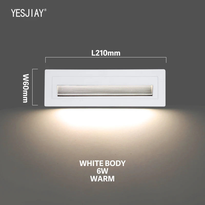 Recessed Waterproof Led Wall Lamp AC110V 220V Indoor Outdoor Stair Case Light Stairway Pathway Hallway Lamp