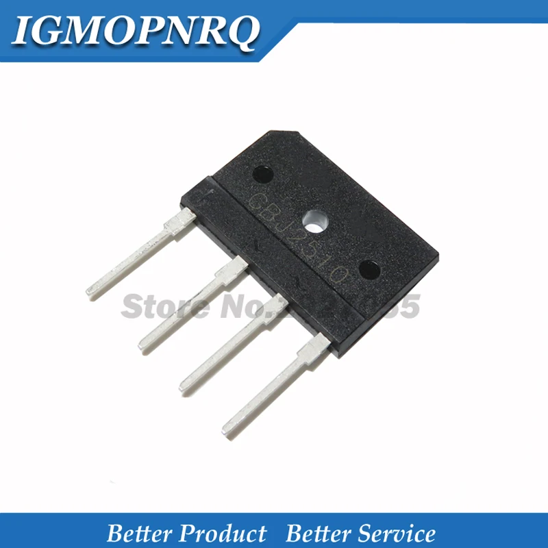 KBJ2510 ZIP KBJ2510 DIP GBJ2510 J2510 2510 25A 1000V Rectifier flat bridge 5PCS