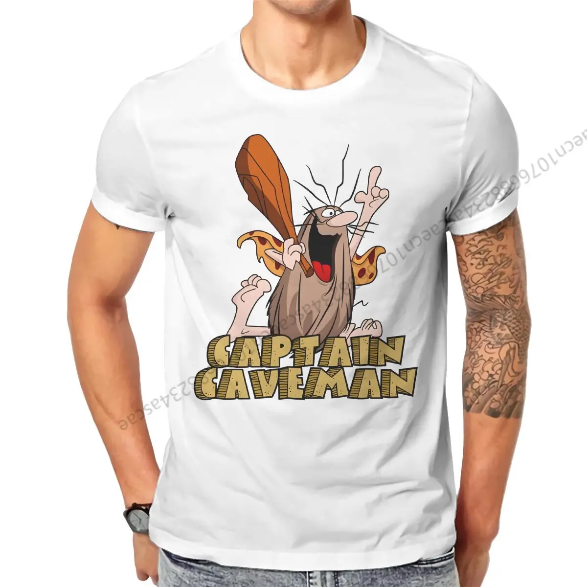 

Мужская хлопковая футболка Captain Caveman