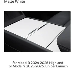 Premium Center Console Cover Protector Sticker - Central Control Panel Film Car Accessory (Matte White)