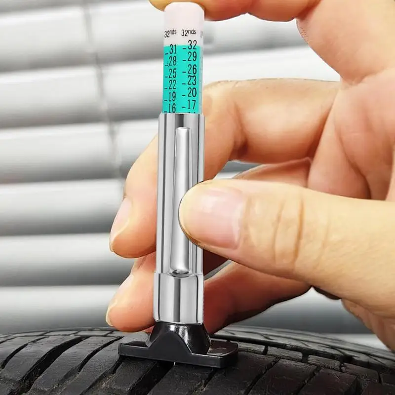 Tire Tread Depth Gauge Tool Professional Tire Gauge Precision Tread Depth Gauge Automotive Replacement Gauge Easy-to-Read Displa 2