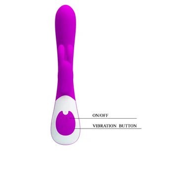 Pretty Love 12-function Vibration Rabbit Dildo Vibrator Double G-spot Massager Adult Sex Toy Products for Woman USB Rechargeable 4