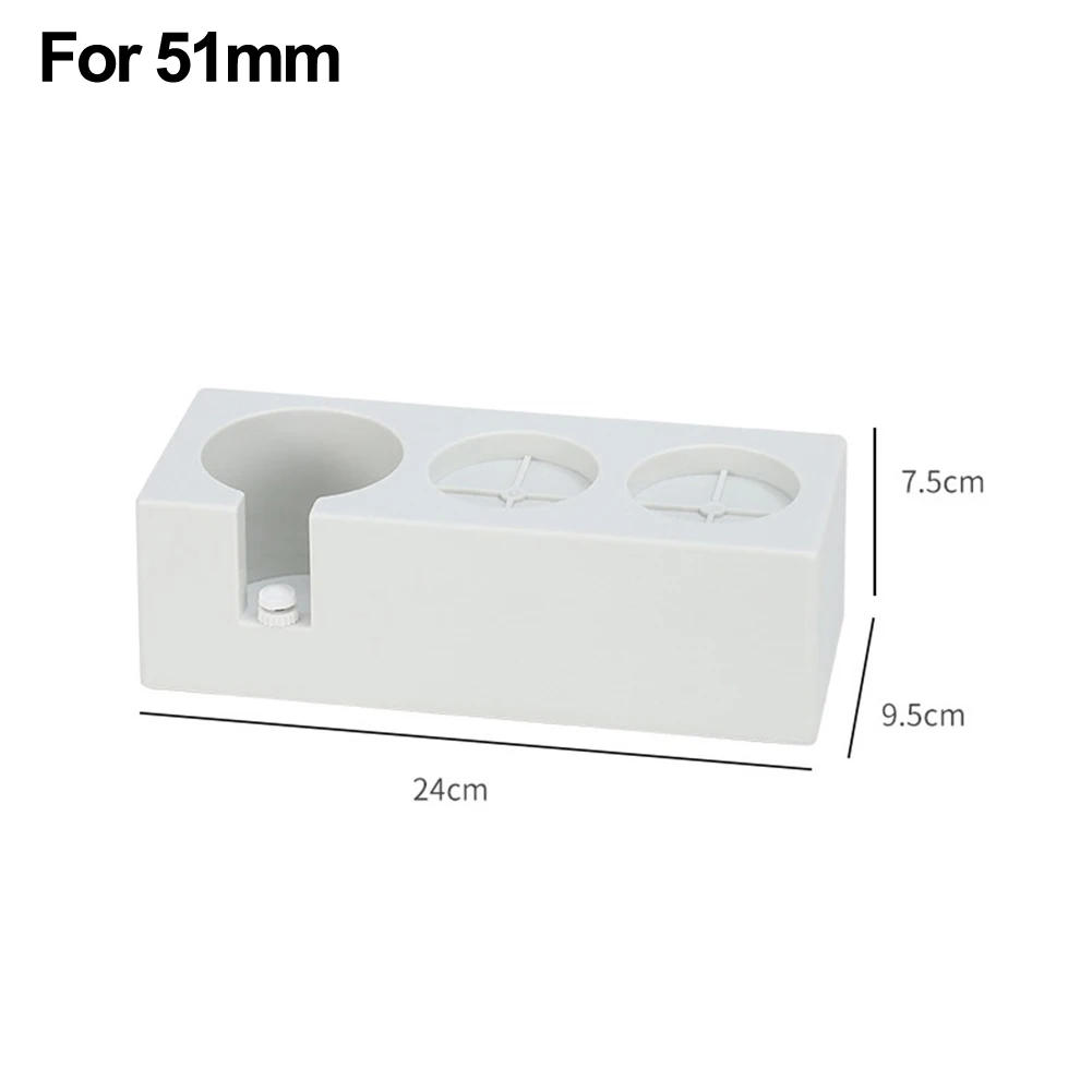 

Station Coffee Tamper Holder Kitchen Black Bottom Silicone Foot Pad White 51mm 53mm 58mm ABS Adjustable Screw Cap