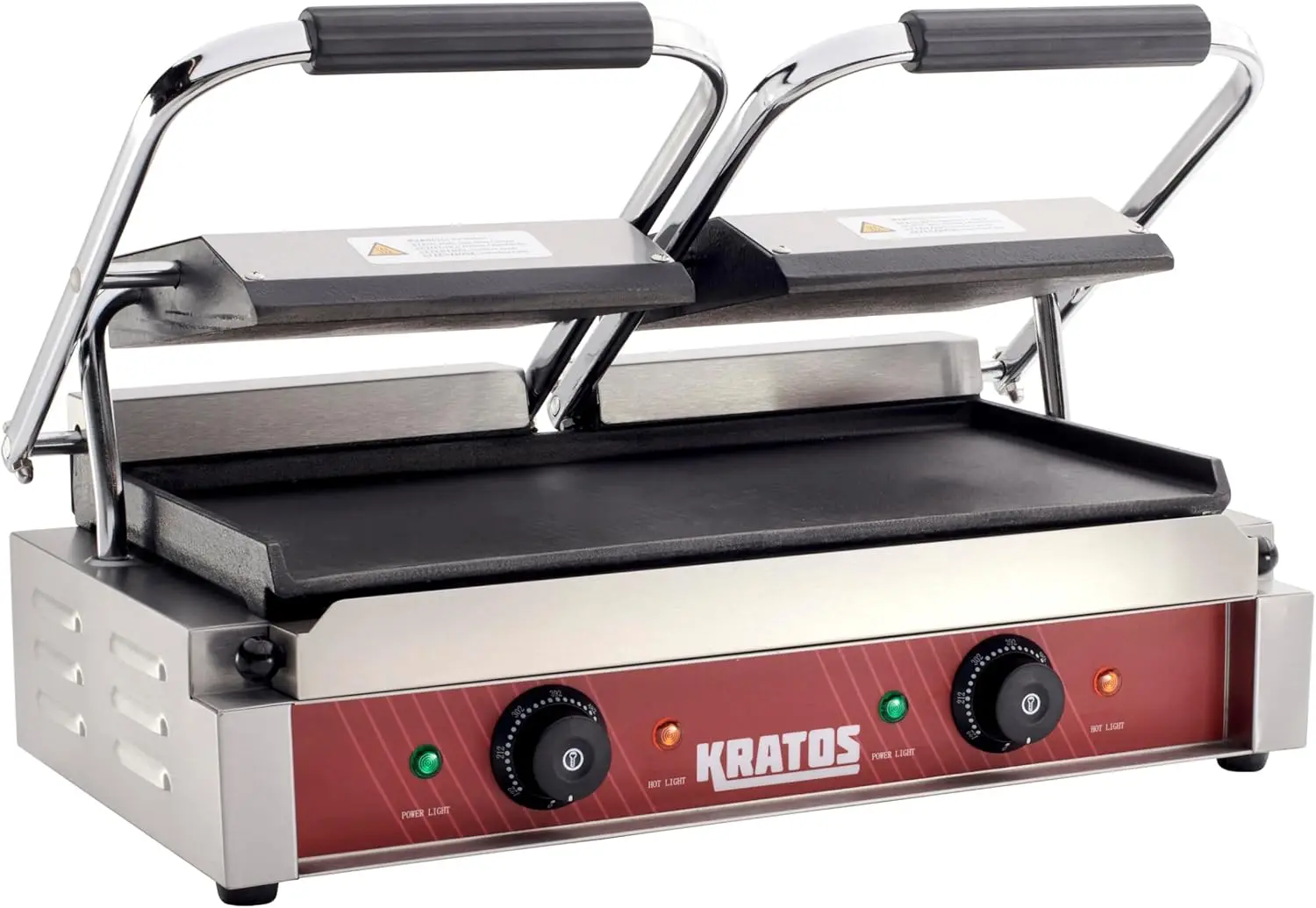 Panini Sandwich Grill with Smooth Plates, 18.7"x9" Cooking Surface, Commercial Countertop Panini Press, 120V, 3500W (29Y-024) 2