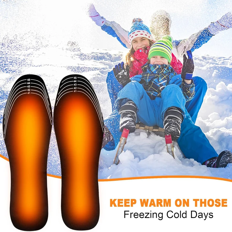 USB Heated Insole with Adjustable Temperature for Three Levels of Foot Warming for Winter Outdoor Sports Hiking Warmth sport insoles shoe insoles