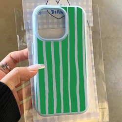 Simple Green Striped 2 - In - 1 Shockproof Phone Case - Galaxy S26 Plus (BlueT13342)