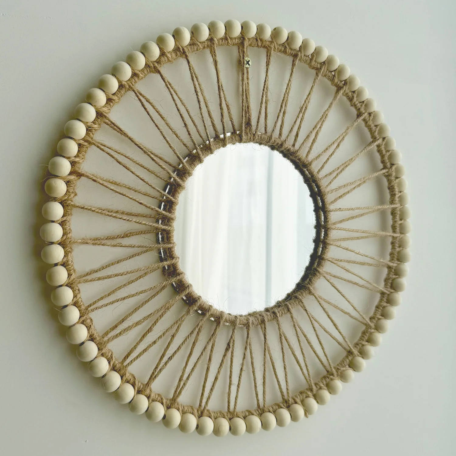 Nordic Woven Hanging Mirror 2