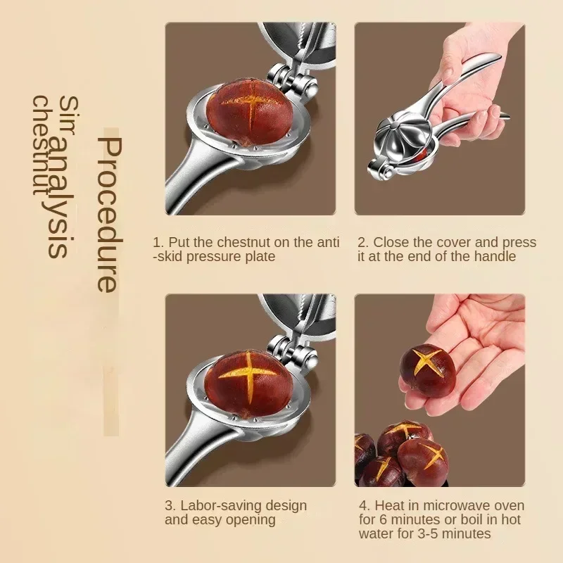 Stainless Steel Chestnut Opener Machine Quick Clip Walnut Pliers