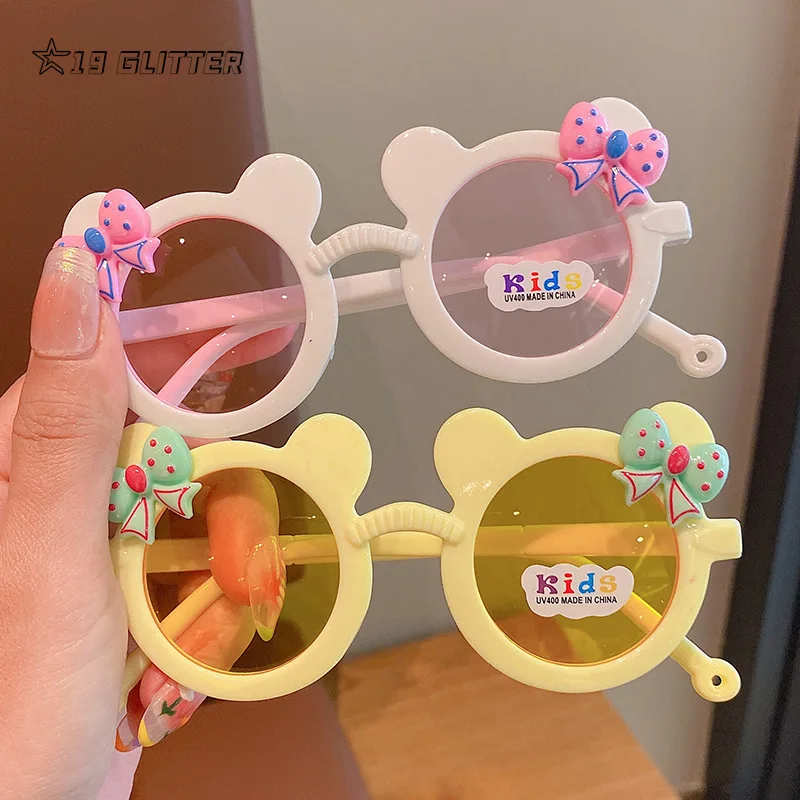 Polarized Children Sunglasses Boy Girl Cartoon UV400 Glasses Eyewear Bag Outdoor Hike Travel