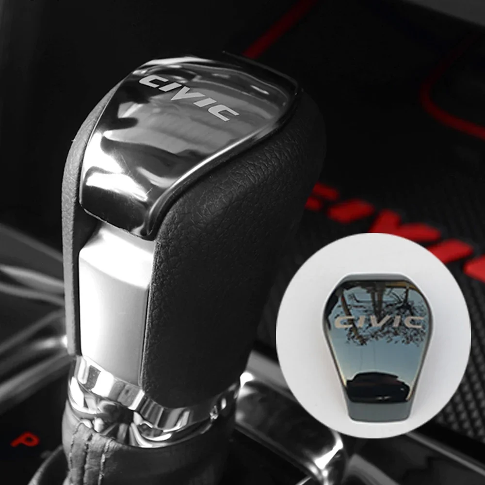 

Stainless Steel For Honda CIVIC 2016 2017 2018 2019 2020 2021 Car Gear Shift Knob Sequins Cover Case Sticker Styling Accessories