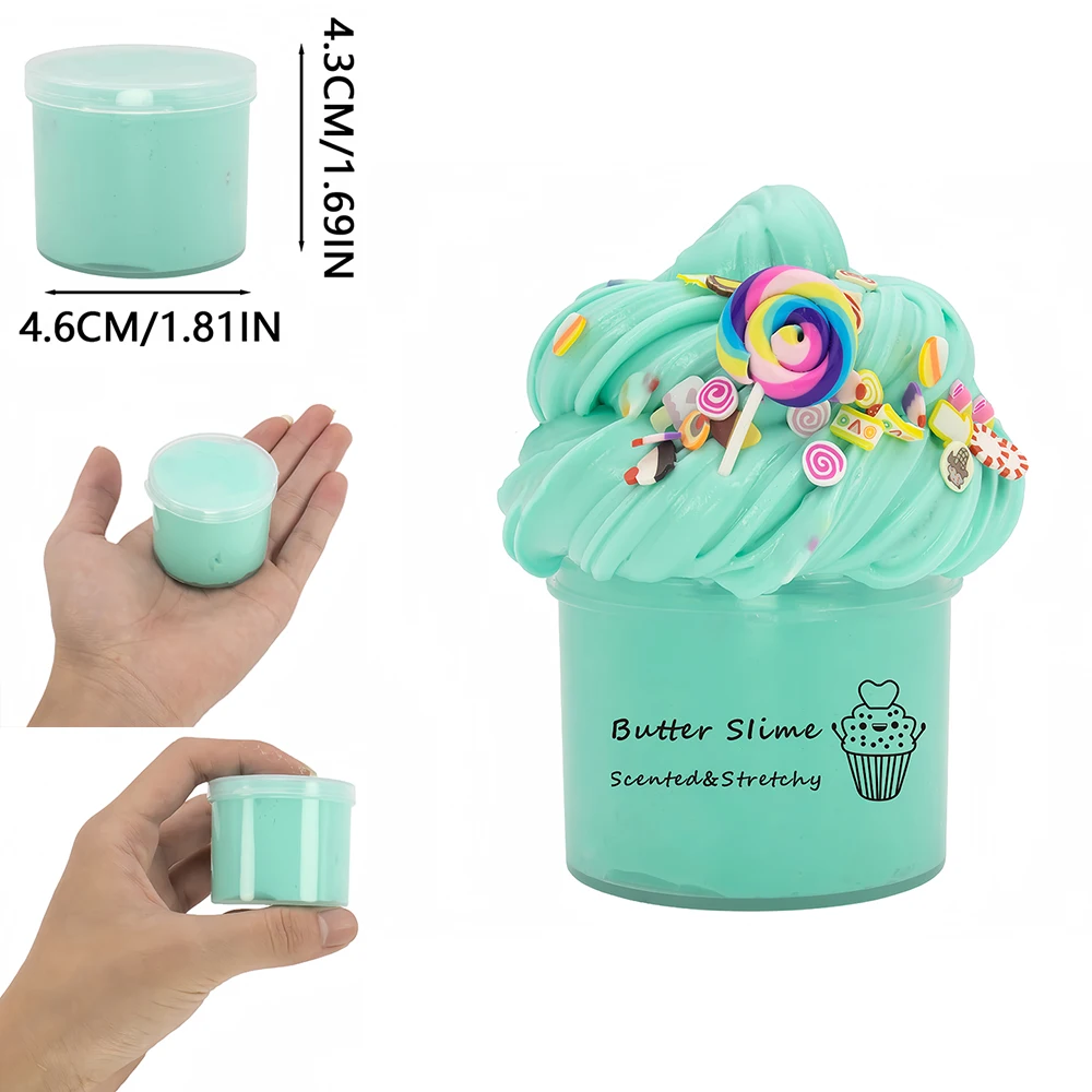 【Limited Stock Available】 3Packs 70ml Slime Butter Soft Stretchy And Non-sticky Slime Kit Watermelon Cloud Slime DIY Making Set Scented Toys Favors Gifts.