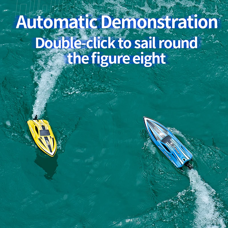 HJ818 2.4GHZ RTR brushed RC electric simulation high-speed boat model remote control boat with LED lights Children's boys' toys 6