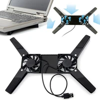 USB Powered Foldable Cooler Pad with Double 60mm Fans Laptop Stand Notebook Cooling Pad for Notebook Laptop PC Computer - Image 2