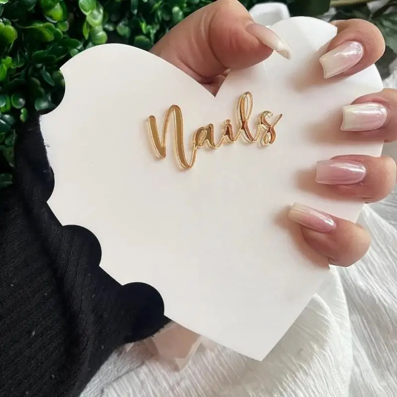 Herz-Nagelkünstler-Geschenk, Wimpernbilder, Nägel von, Salon-Dekor, Schönheitsraum, Friseur, Nägel, spezielle Medien-Bild-Requisite – Detail 1