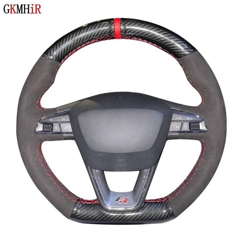 Coprivolante Per Auto In Pelle Scamosciata Nera Per Seat Leon Cupra R Leon St Cupra Leon St Cupra Ateca Cupra Ateca Fr Accessori