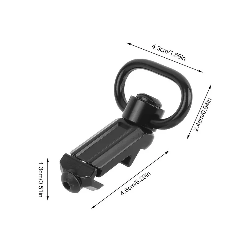 Metal 360degree QD Sling Rail Mount With 1.25Inch Swivel and 20mm Base For Hunting Accessory