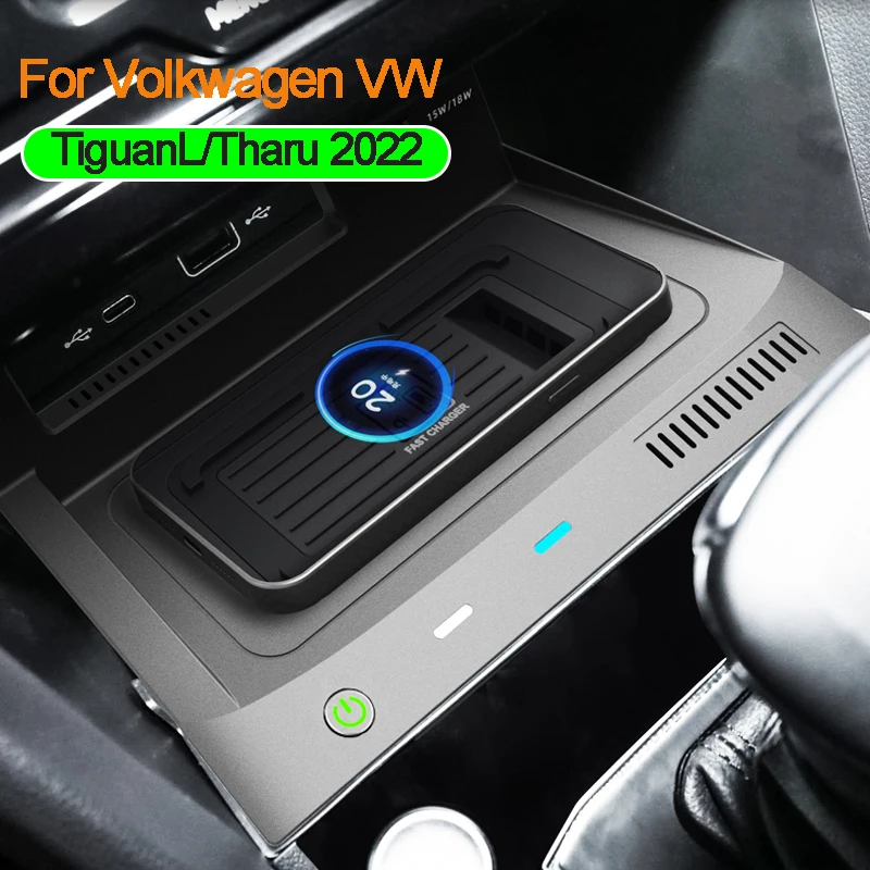 

Беспроводное зарядное устройство для Volkswagen VW TiguanL Tharu, аксессуары для быстрой зарядки, держатель MK2, зарядная плата