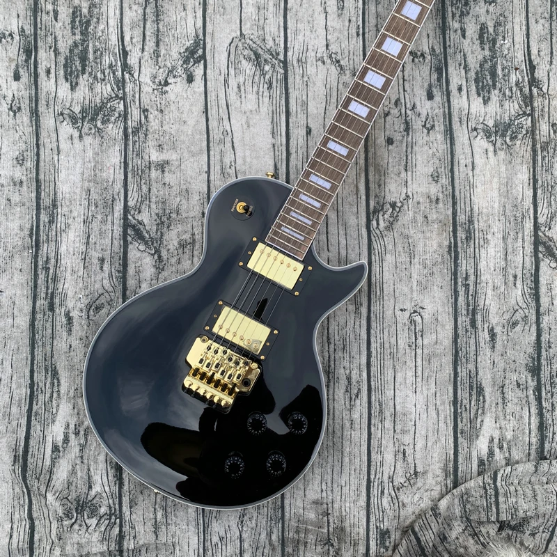 

In stock Custom electric guitar black HH pickup physical shooting quality assurance fast delivery