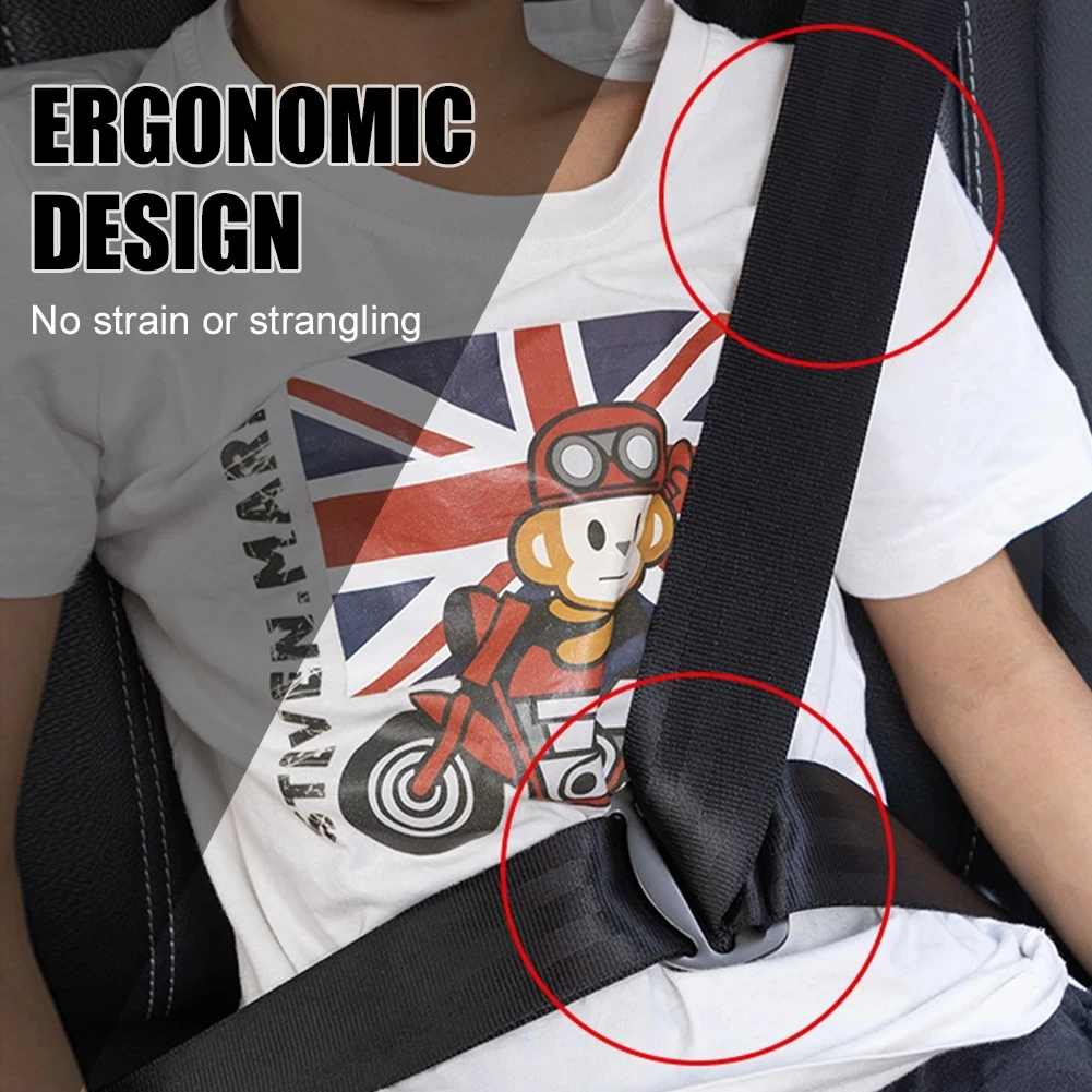 Car Seat Belt Adjuster Clip Retainer Neck Strap Metal Positioner Lock Safety Stopper Accessory for Children Kids