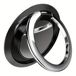 Universal 360° Rotating Phone Ring Holder & Magnetic Car Mount (Black)