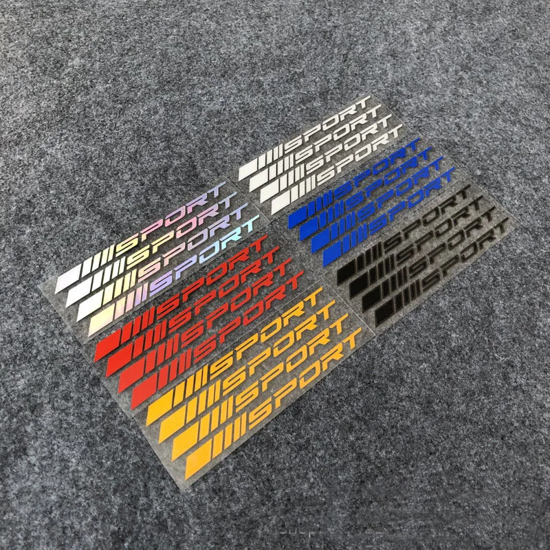 Set di 4 Adesivi per Auto, Strisce Decorative Sportive per Cerchioni, Emblemi DIY per Styling Auto, SUV e Camion - Image 3