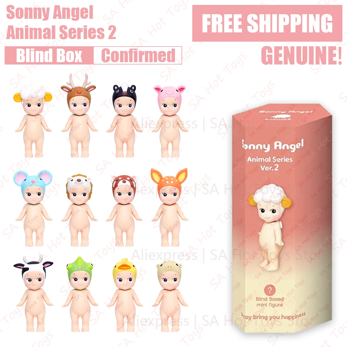 

Sonny Angel Animal Series VER2 Blind Box Confirmed style Genuine telephone Screen Decoration Birthday Gift Mysterious Surprise