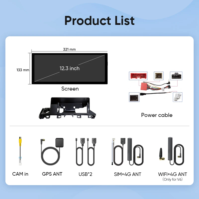 Radio para Auto AINAVI para MAZDA 6, Carplay Serie GL, Android Auto Inalámbrico, Multimedia para Auto, Pantalla Táctil IPS 2K 2440*900, BT 5.0, Estéreo para Auto 3