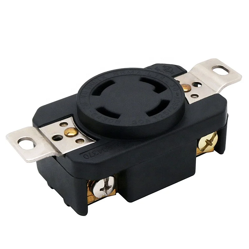

NEMA 14-30R American Standard 4 Hole Latch Type Anti Falling Socket 30A American Drop Type Assembled Industrial Socket
